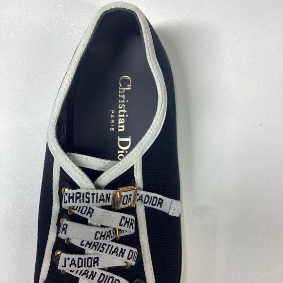 SINGLE SHOE ONLY LEFTChristian Dior Walk'n'Dior‎ Sneaker Black Cotton Canvas - Picture 4 of 13
